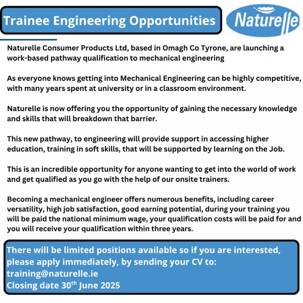 ⭐️⭐️⭐️ NATURELLE ARE HIRING